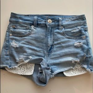 American Eagle Ripped Jean Shorts